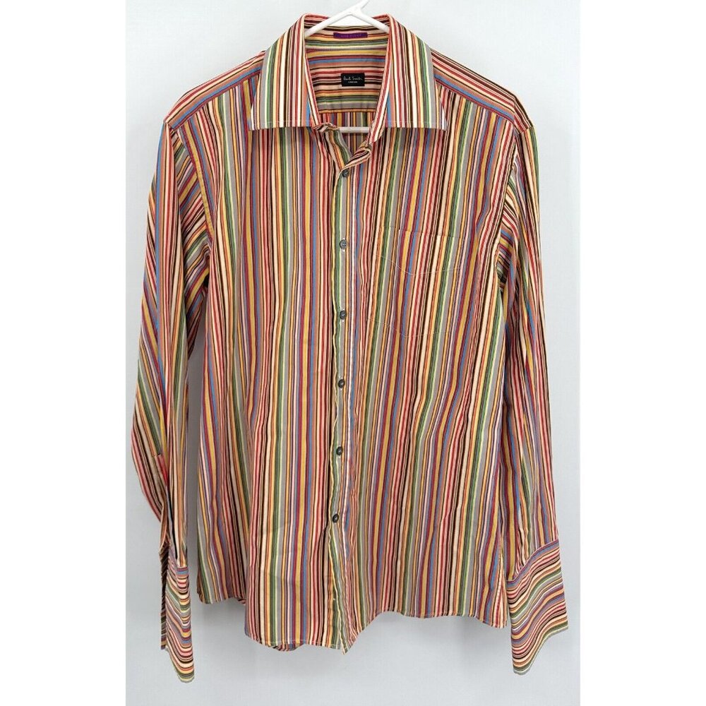 Paul Smith Striped French Cuff Dress Shirt 17 43
